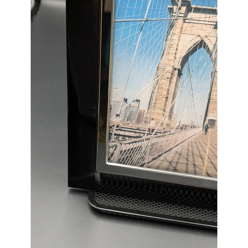 Fetco Home Decor 8x10 Picture Frame Black Silver Chrome 1pc New Old Stock
